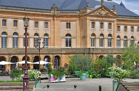Metz, France - july 25 2016 : the picturesque old city center in summerのeditorial素材