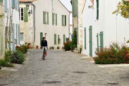 Saint Martin de Re, France - september 27 2016 : the picturesque village in autumnのeditorial素材