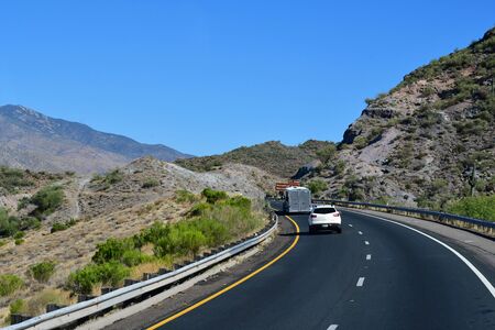 Arizona, USA - july 7 2016 : the interstate 17 between Phoenix and Flagstaff