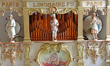 Epernay, France - july 26 2016 : a fairground organ in the Champagne Castellane museumのeditorial素材