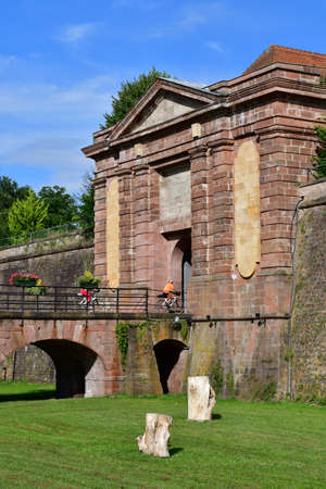 Neuf Brisach, France - july 23 2016 : the fortification in summerのeditorial素材