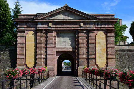 Neuf Brisach, France - july 23 2016 : the fortification in summerのeditorial素材