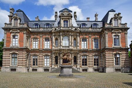 Epernay, France - july 26 2016 : the Perrier castle in the Avenue de Champagne, the street of Champagne manufacturerのeditorial素材