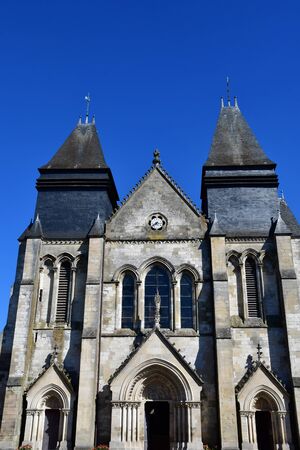 Gournay en Bray, France - september 7 2016 : the Saint Hildevert collegiate churchのeditorial素材