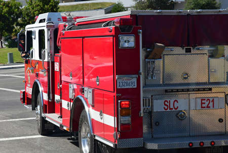San Luis Obispo, USA - july 14 2016 : firemen truck