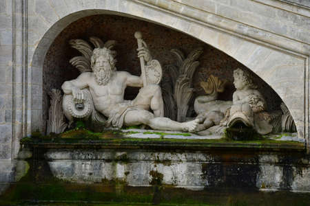 Chantilly, France - august 14 2016 : park of the castle of Chantillyのeditorial素材
