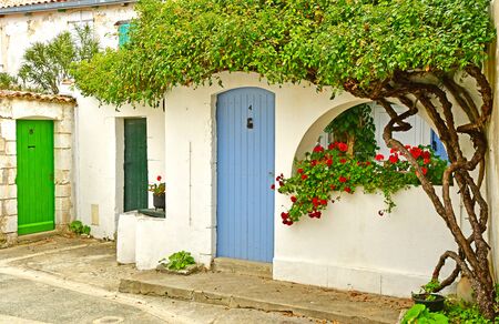 Ars en Re, France - september 26 2016 : the picturesque village in autumnのeditorial素材