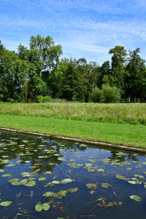 Chantilly, France - august 14 2016 : park of the castle of Chantillyのeditorial素材