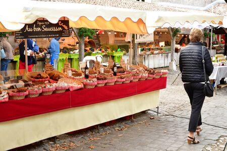 La Flotte, France - september 27 2016 : the picturesque marketのeditorial素材