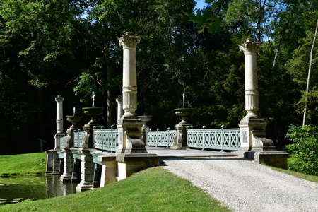 Chantilly, France - august 14 2016 : park of the castle of Chantillyのeditorial素材