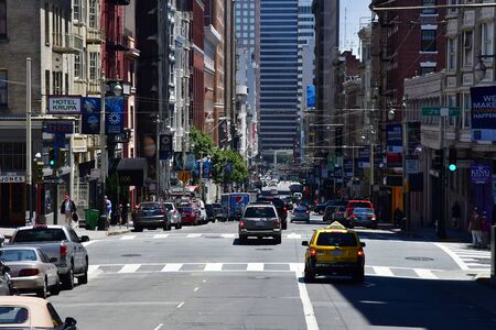 San Francisco; USA - july 13 2016 : street in the city centerのeditorial素材