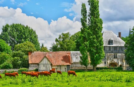 Sahurs, France - june 22 2016 : the Marbeuf manorのeditorial素材