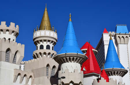 Las Vegas, USA - july 11 2016 : the picturesque Excalibur hotelのeditorial素材