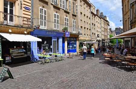 Metz, France - july 25 2016 : the picturesque old city center in summerのeditorial素材