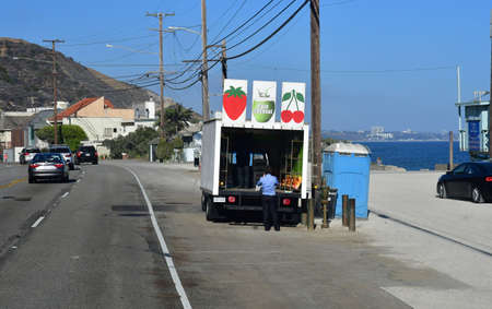 Malibu, California, USA - july 15 2016 : the road between Malibu and Santa Monicaのeditorial素材