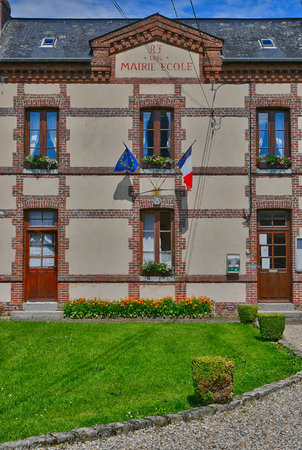 Mathonville, France - june 23 2016 : the city hallのeditorial素材