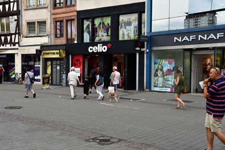 Strasbourg, France - july 22 2016 : the picturesque city center in summerのeditorial素材