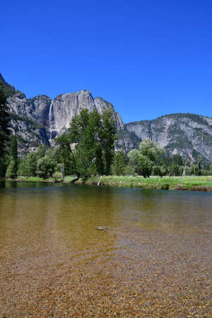 USA - july 12 2016 : river in the Yosemite National Parkのeditorial素材