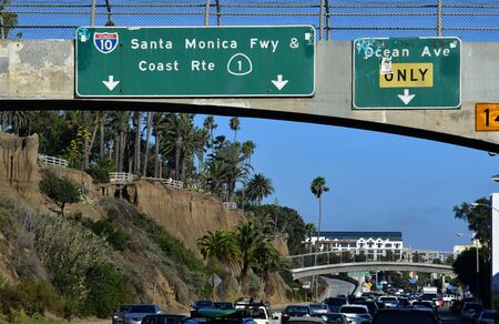 Santa Monica, California, USA - july 15 2016 : the road between Malibu and Santa Monicaのeditorial素材