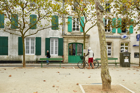 La Flotte, France - september 27 2016 : the picturesque village in autumnのeditorial素材