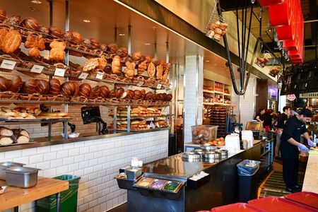 San Francisco; USA - july 13 2016 : Boudin, a famous French bakery and food shopのeditorial素材