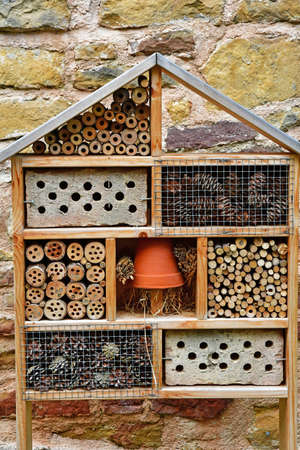 Eguisheim, France - july 23 2016 : insect hotel in the historical village in summerのeditorial素材