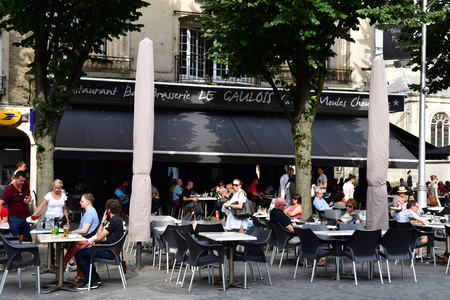 Reims, France - july 25 2016 : the picturesque city in summerのeditorial素材