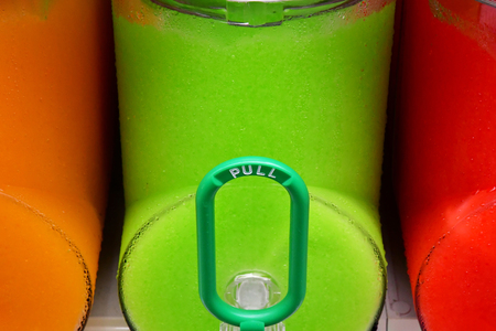 Strasbourg, France - close up of  iced drink distributor
