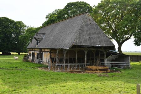 La Neuville Chant d Oisel, France - june 22 2016 : an old farm in the countrysideのeditorial素材