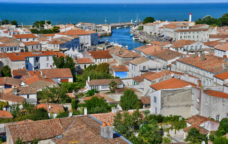 Saint Martin de Re, France - september 25 2016 : the picturesque village in the middle of the islandのeditorial素材