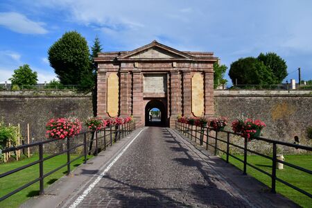 Neuf Brisach, France - july 23 2016 : the fortification in summerのeditorial素材