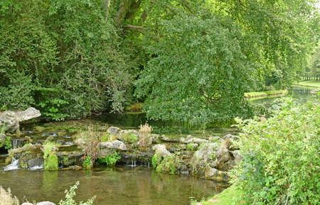 Chantilly, France - august 14 2016 : park of the castle of Chantillyのeditorial素材