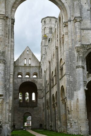 Jumieges, France - june 22 2016 : the Saint Pierre abbeyのeditorial素材