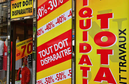 Strasbourg, France - july 22 2016 : sales in a shop
