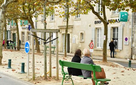 La Flotte, France - september 27 2016 : the picturesque village in autumn
