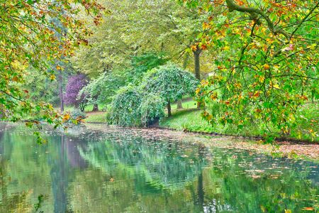 Poissy; France - october 26 2016 : the picturesque Messonier parkのeditorial素材
