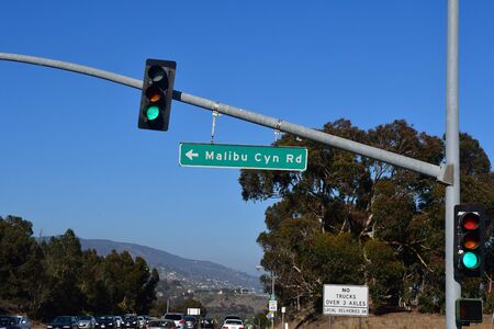 Malibu, California, USA - july 15 2016 : the road between Malibu and Santa Monicaのeditorial素材