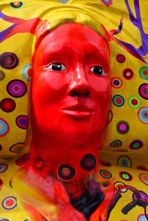 Strasbourg, France - july 22 2016 : sculpture of an Alsatian in the city centeのeditorial素材