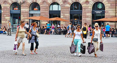 Strasbourg, France - july 22 2016 : the picturesque city center in summerのeditorial素材