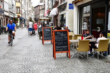 Strasbourg, France - july 22 2016 : the picturesque city center in summerのeditorial素材
