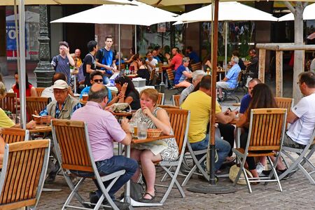 Strasbourg, France - july 22 2016 : the picturesque city center in summerのeditorial素材