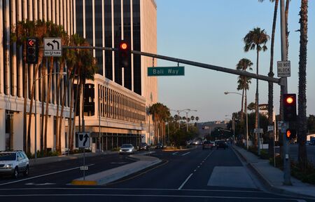 Los Angeles, California, USA - july 15 2016 : the road near the airportのeditorial素材