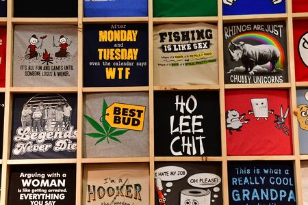 Santa Barbara, USA - july 15 2016 : a cloth shop