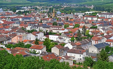 Epernay, France - july 26 2016 : the city seen from the de Castellane tower