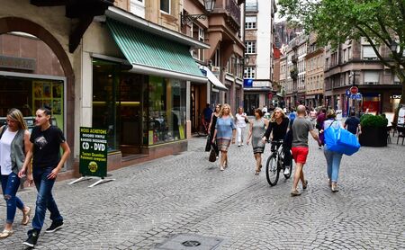 Strasbourg, France - july 22 2016 : the picturesque city center in summerのeditorial素材