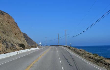Santa Monica, California, USA - july 15 2016 : the road between Santa Monica and Los Angelesのeditorial素材