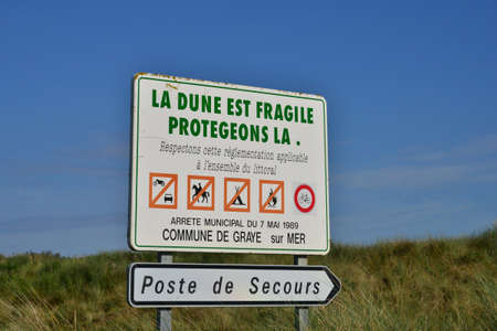 Graye sur Mer; France - july 18 2017 : the seasideの写真素材
