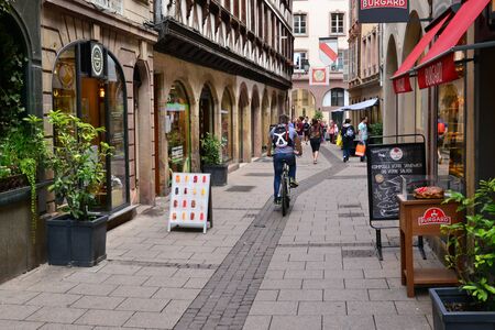 Strasbourg, France - july 28 2017 : the Carre d Or district in the city center in summerのeditorial素材