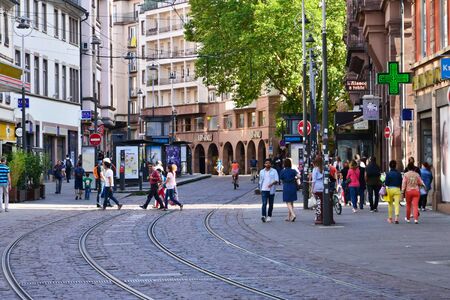 Strasbourg, France - july 28 2017 : the picturesque city center in summer