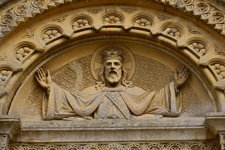 Luc sur Mer; France - july 17 2017 : the historical churchのeditorial素材